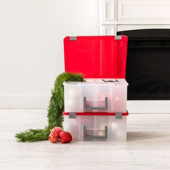 IRIS USA Holiday Storage Bin, Ornaments & Decorative Goods {5}