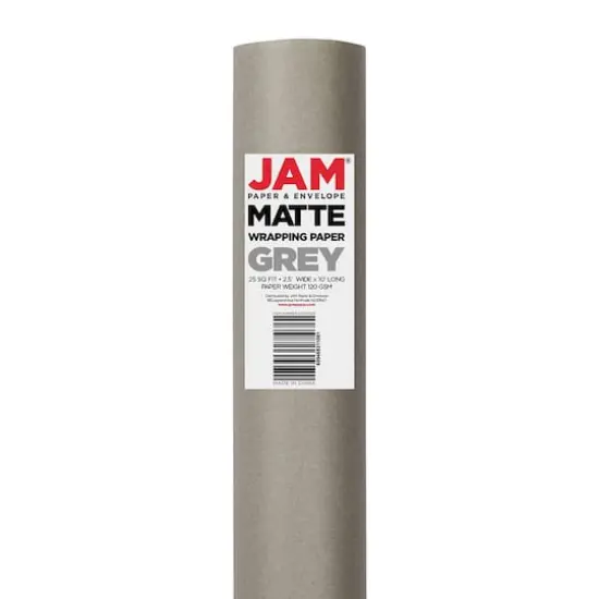JAM Paper Matte Gift Wrap, 2ct. Slate Gray {5}