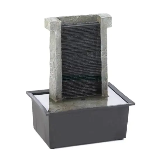 10.5" Stone Wall LED Tabletop Fountain {3}