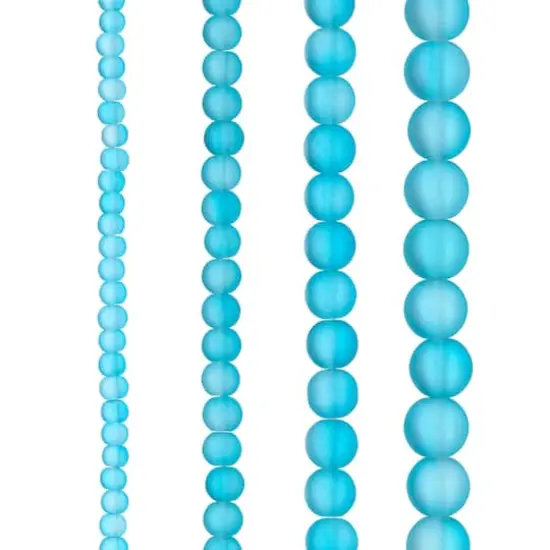 Matte Glass Round Beads by Bead Landing&trade; Blue {1}