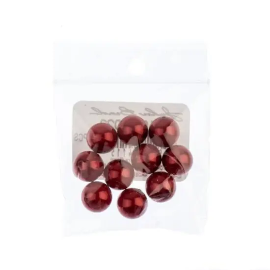 Preciosa Maxima 10mm Glass Nacre Pearls, 10ct. Red {3}