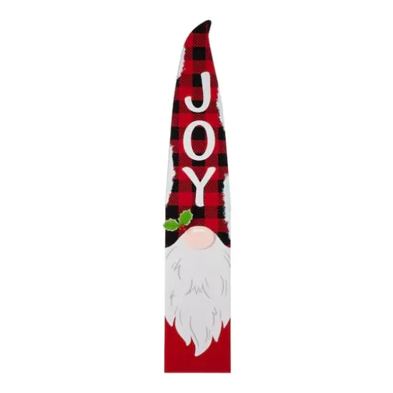 Glitzhome&reg; 42" Christmas Gnome Wooden Porch Sign {1}