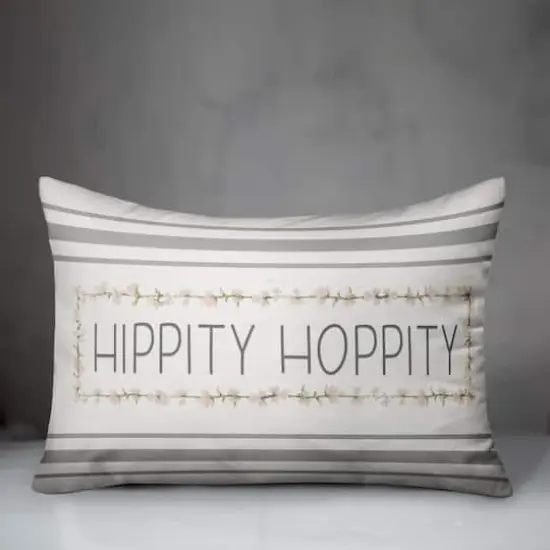Hippity Hoppity Pillow 14" x 20" Throw Pillow {4}