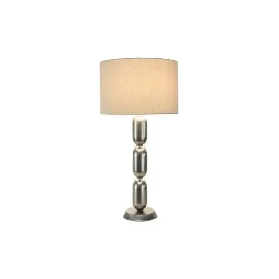 Hello Honey® 33" Metal Table Lamp with Glass Middle Vintage Pewter {3}