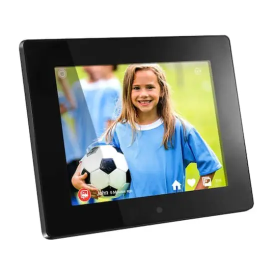Aluratek Black 8" x 7" WiFi Digital Photo Frame with Touchscreen {3}
