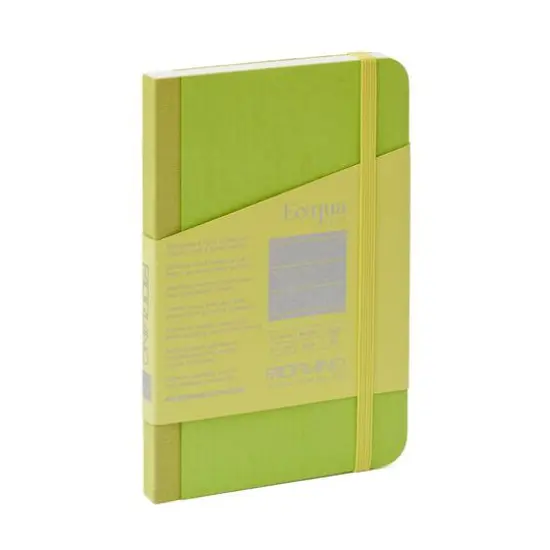 Fabriano&reg; EcoQua Plus Lined Fabric-Bound Notebook Lime {1}