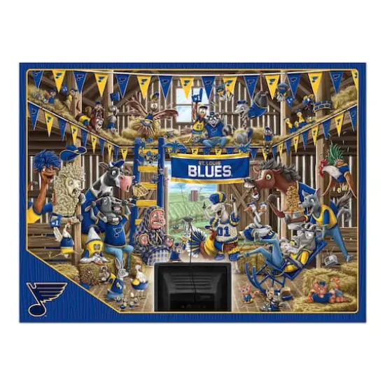NHL Barnyard Fans 500 Piece Puzzle StLouis Blues {5}