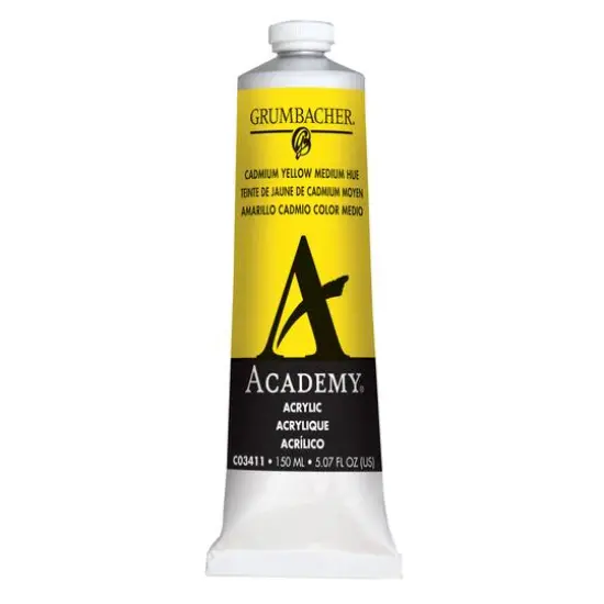 Grumbacher&reg; Academy&reg; Acrylic Paint, 150mL Cadmium Yellow Medium Hue {1}