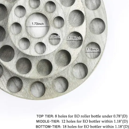 Rotating Essential Oils Storage Rack Gray Green {6}