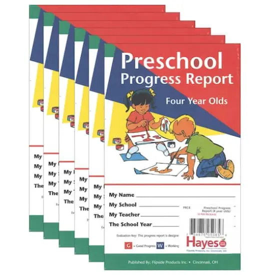 Hayes Preschool Progress Report Cards, 6 Packs of 10 {1}
