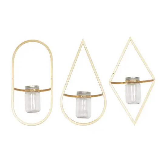 CosmoLiving by Cosmopolitan Gold Vase Metal Wall D&eacute;cor Set, 3ct. {3}