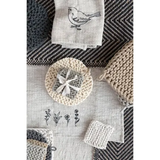 Hello Honey&reg; Square Cotton Crocheted Coaster Set {3}