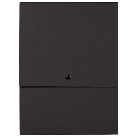 JAM Paper Vertical Kraft Snap Closure Portfolio Black {2}