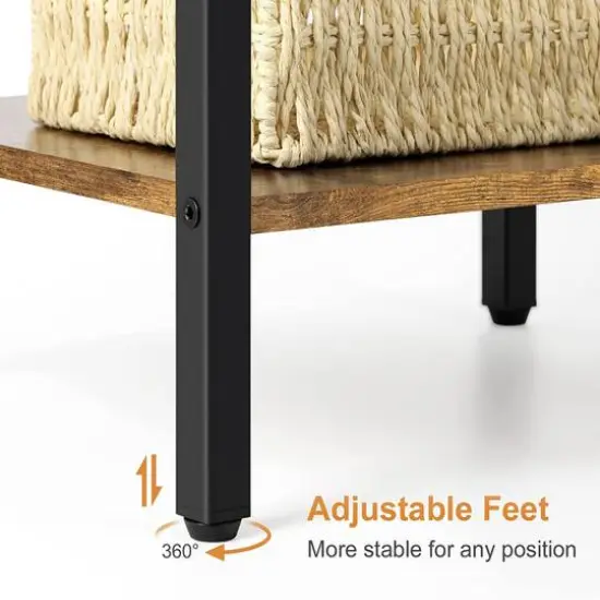 NEX&trade; 2 Layer Bedside End Table with Drawer & USB Ports {5}