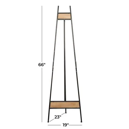 66" Black Iron Industrial Easel {9}