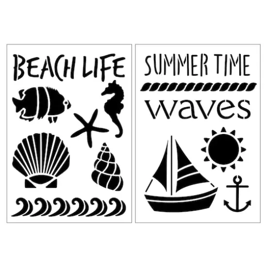 Seaside Stencils, 7" x 10" Craft Smart&reg; {1}