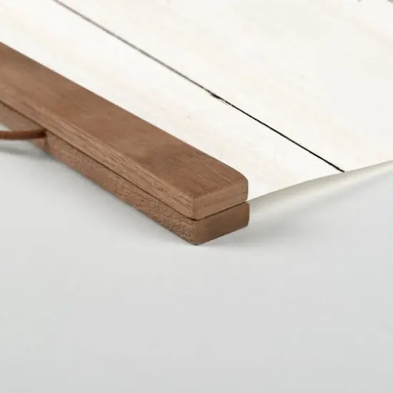 Thankful Wreath Teak Hanging Canvas {3}