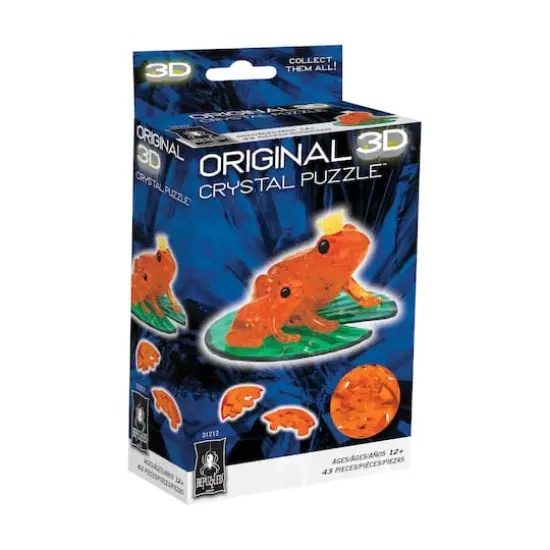 3D Crystal Puzzle - Frog (Orange): 43 Pcs {3}