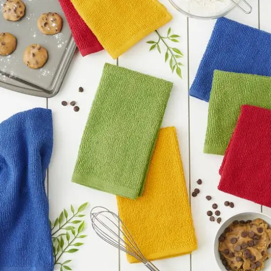 DII&reg; Assorted Primary Bar Mop Dishtowel & Dishcloth (Set of 8) {8}