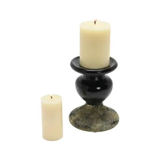 Hello Honey&reg; 6.5" 2-Tone Sculptural Terra Cotta Candle Holder {10}