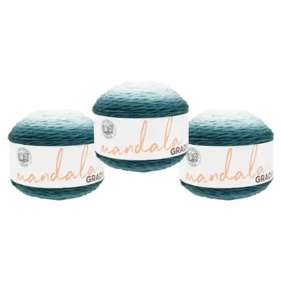 3 Pack Lion Brand&reg; Mandala&reg; Gradient Yarn Dark Teal {1}