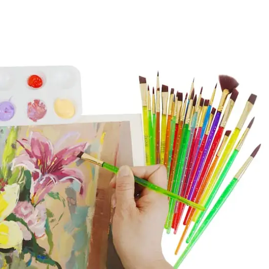 Multi-Purpose 30 Piece Synthetic Brush Set by Craft Smart&reg; {3}