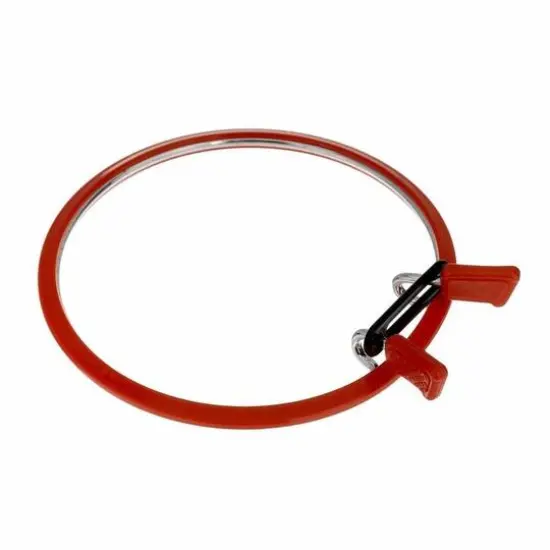 Nurge 5" Spring Metal Embroidery Hoop Deep Red {1}