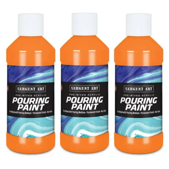 Sargent Art&reg; Acrylic Pouring Paint, 3ct. Orange {1}