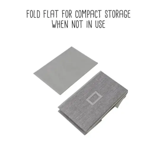 Honey Can Do Heather Gray Large Fabric Storage Bins with Handles, 3ct. {4}