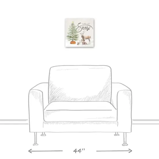 Let It Snow Canvas Wall Art {6}