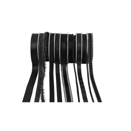 Value Pack Ribbon, 10ct. by Celebrate It&reg; Black {1}