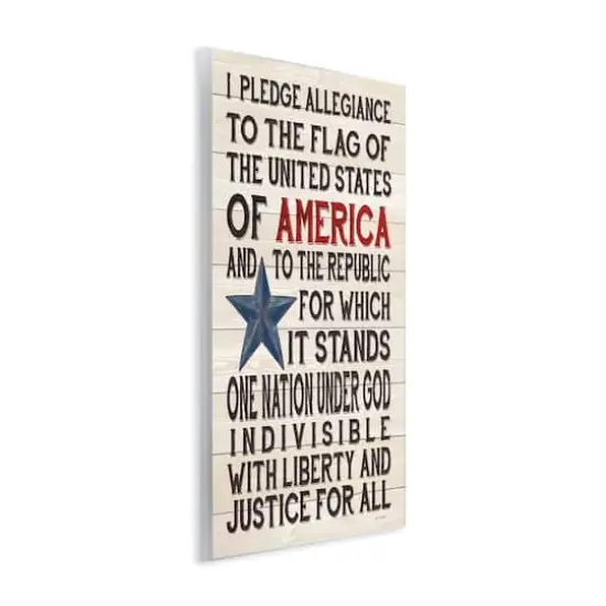 Stupell Industries Pledge of Allegiance Patriotic Wall Plaque Art {4}