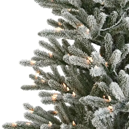 7.5ft. Pre-Lit Mountain View Spruce Artificial Christmas Tree, Clear LED Lights {5}