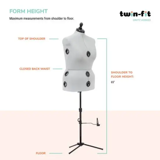 Dritz&reg; Twin-Fit Large Dress Form with Adjustable Tri-Pod Stand {9}
