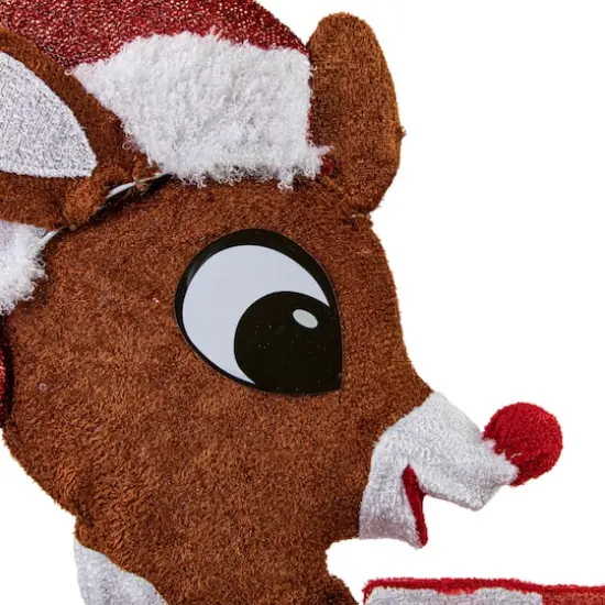 36" LED Rudolph Reindeer Crossing Outdoor Christmas Sign Decoration {5}