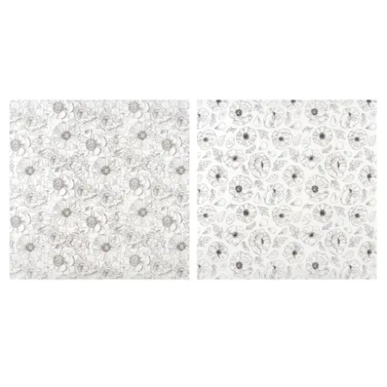 12" x 12" Black & White Floral Sublimation Sheets, 2ct. by Make Market&reg; {3}