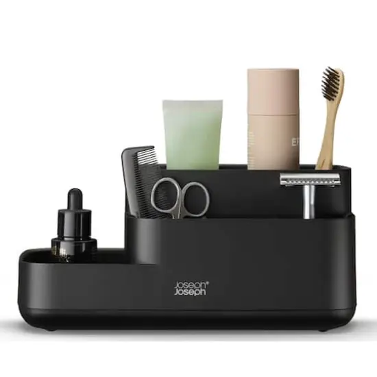 Joseph Joseph EasyStore Bathroom Caddy with Matt Black Finish {3}