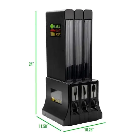 Mind Reader Black Refillable Utensil Dispenser {4}
