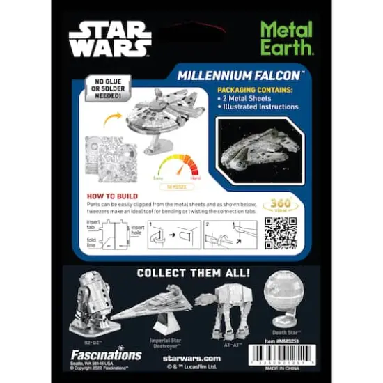 Metal Earth&reg; Star Wars&trade; Millennium Falcon&trade; Steel Model Kit {14}