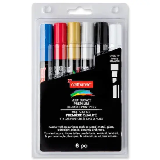 Premium Chisel Tip Oil-Based Paint Pens by Craft Smart&reg; {1}