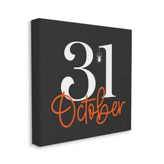 Stupell Industries 31 October Halloween Date Canvas Wall Art {4}