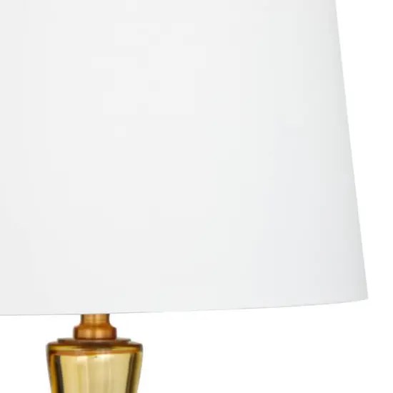 Gold Glass Glam Accent Lamp, 15" x 15" x 27" {7}