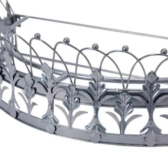 Hello Honey&reg; 29" Metal Curtain Crown Silver {5}