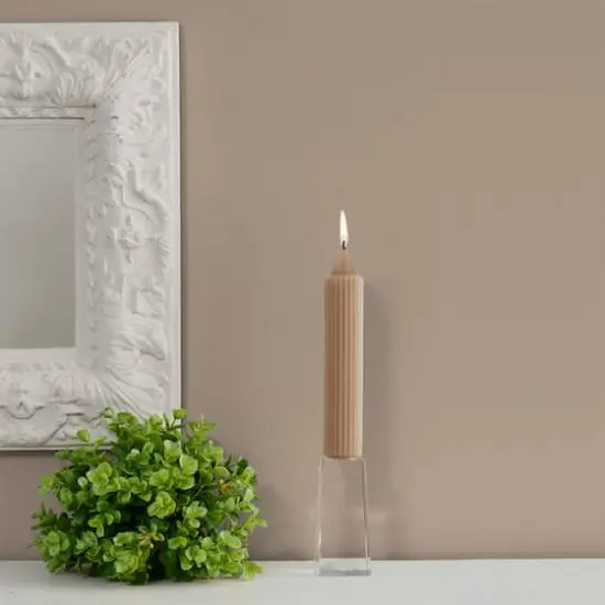 Root Candles 7" Unscented Grecian Collenette Taper Candles, 4ct. Taupe {4}