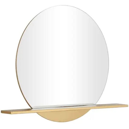 Gold Metal Glam Wall Mirror, 35" x 4" x 28" {3}