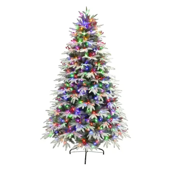 7.5ft. Pre-Lit Halifax Fir Artificial Christmas Tree, Color-Select LED Lights {3}