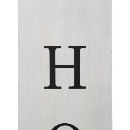 Glitzhome&reg; 30" Double Sided Whitewashed Wooden Porch Vase {9}