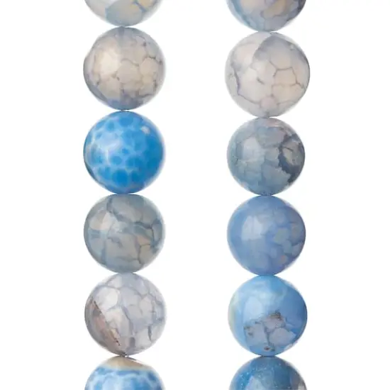 Blue Crackle Agate Round Beads, 10mm by Bead Landing&trade; {1}