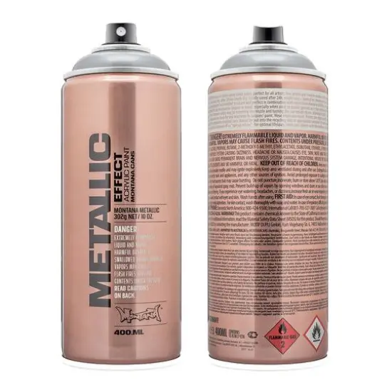 Montana&trade; Cans Metallic Effect Spray Paint, 400mL Silver {1}