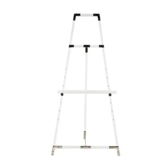 57" Clear Acrylic Plastic Adjustable 7-Tier Display Easel with Silver Accents & Chain Support {6}